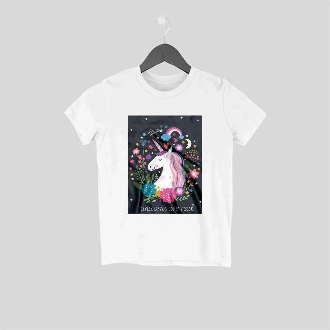 Cotton Tshirt for Girls with Unicorn Design