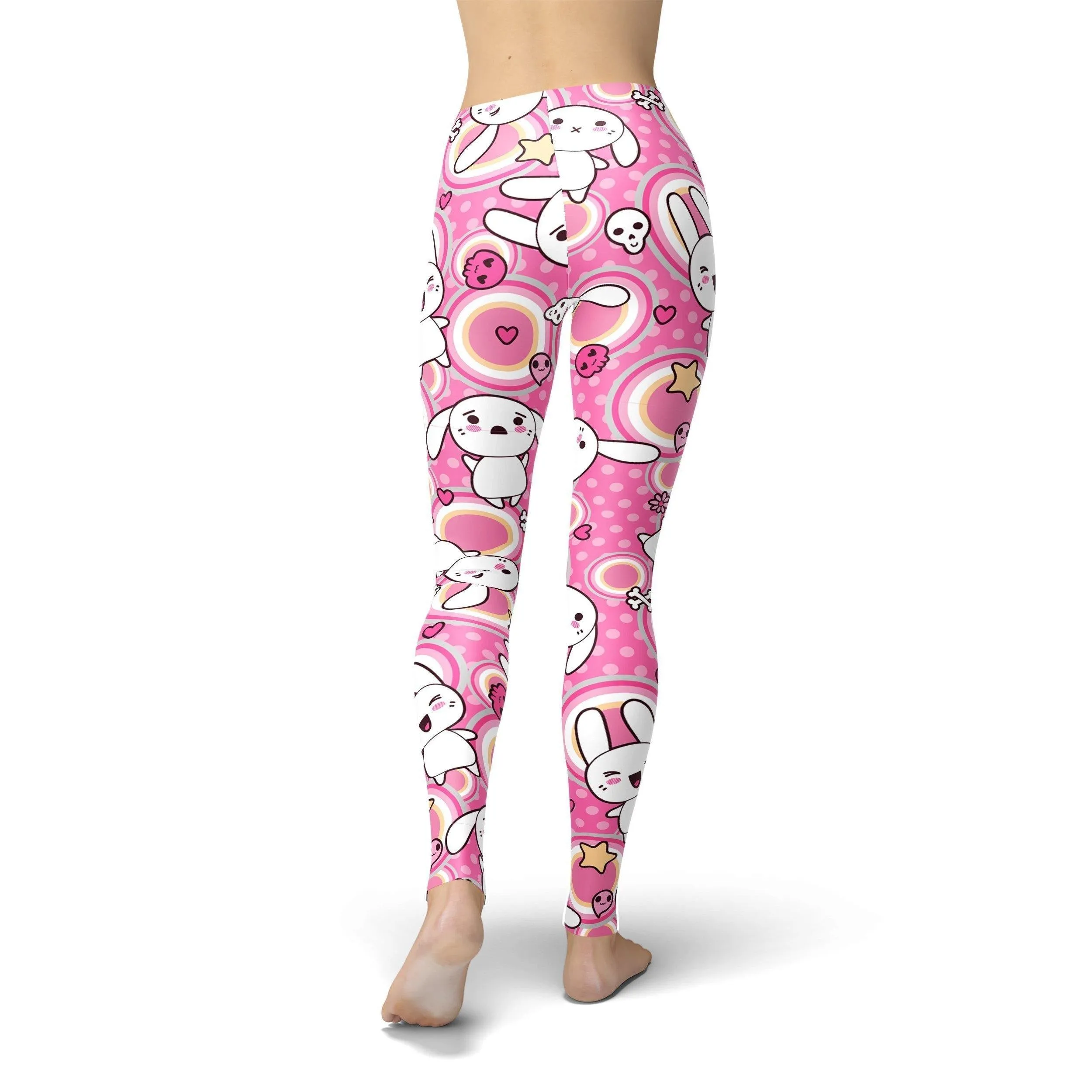 Cute bunny print leggings