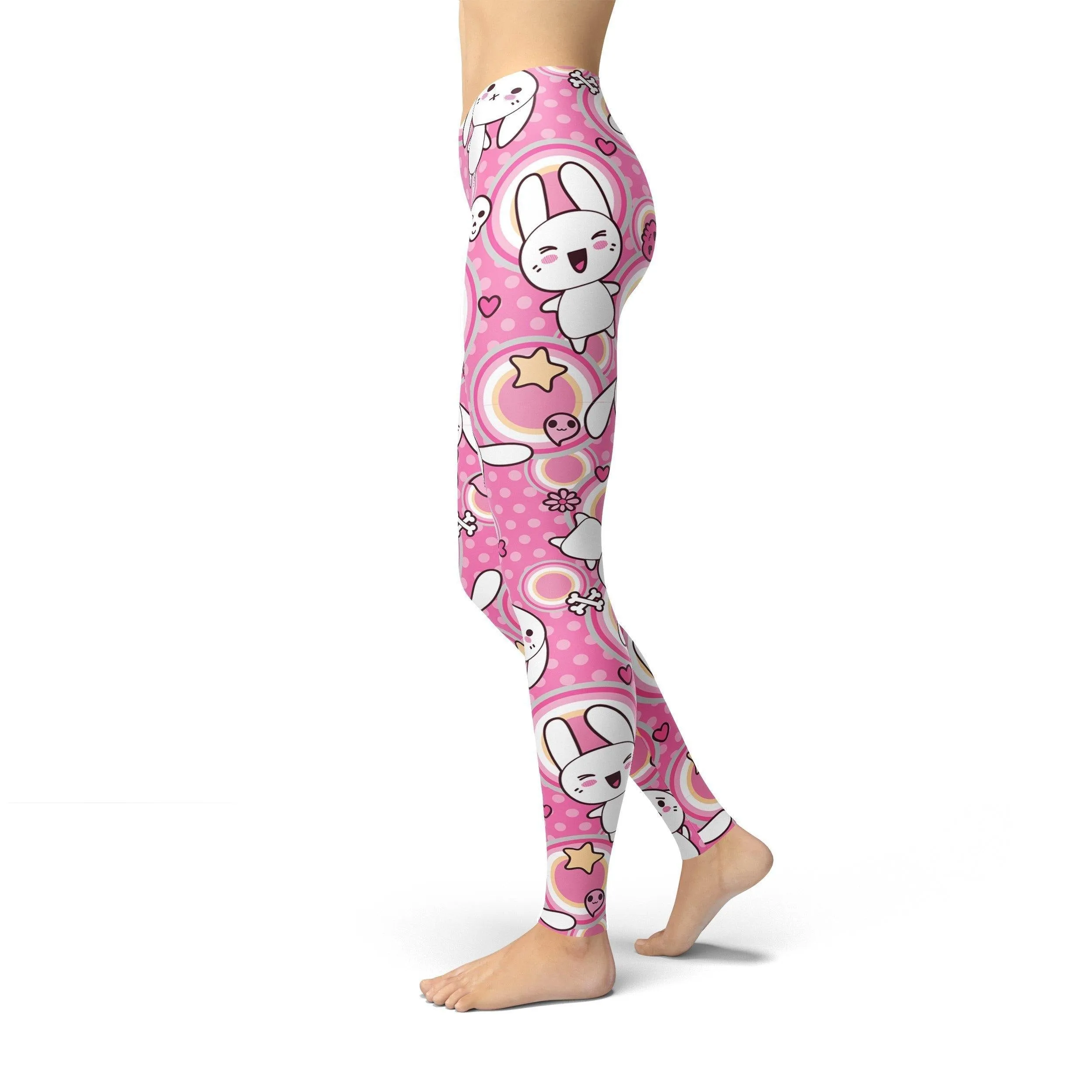 Cute bunny print leggings