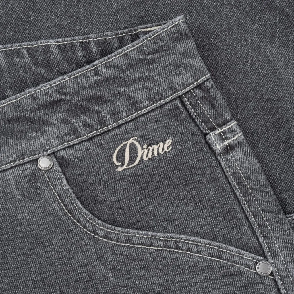 Dime MTL Faded Black Classic Denim Shorts