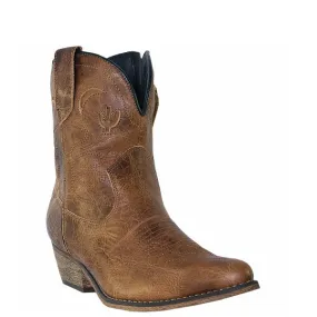 Dingo Women's Brown Western Bootie - Adobe Rose 7 DI692