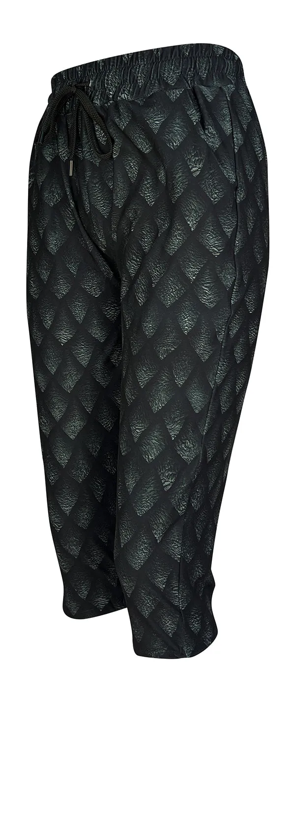 Dragon Scales Print Pants