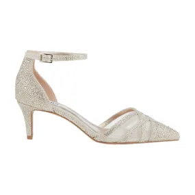 Dune London Composed Embellished Court Shoes Metallic