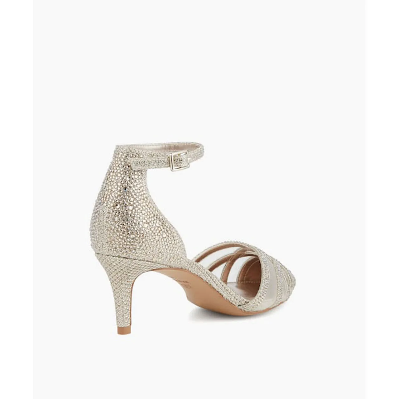 Dune London Composed Embellished Court Shoes Metallic