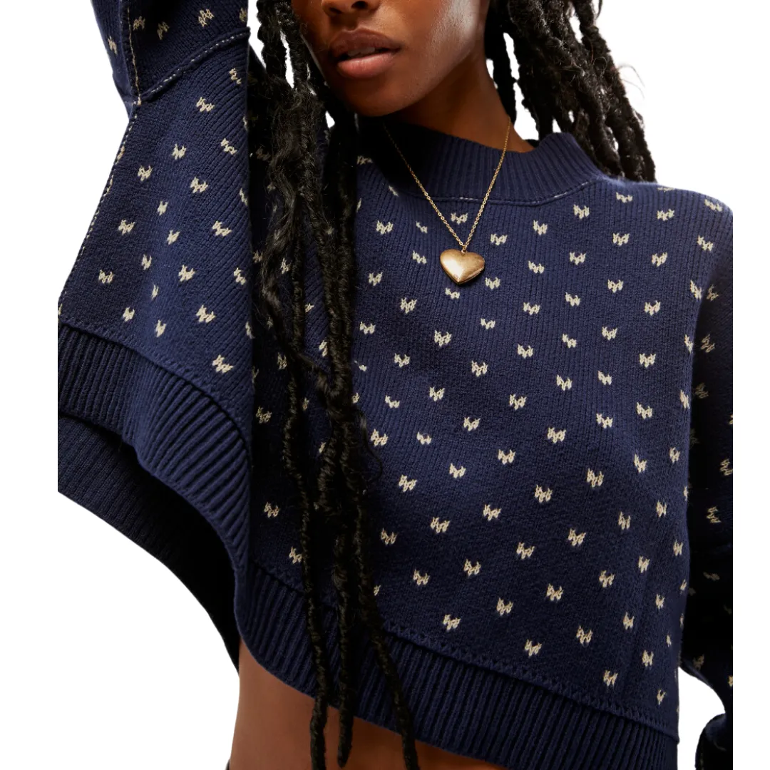 Easy Street Crop Pattern in Navy