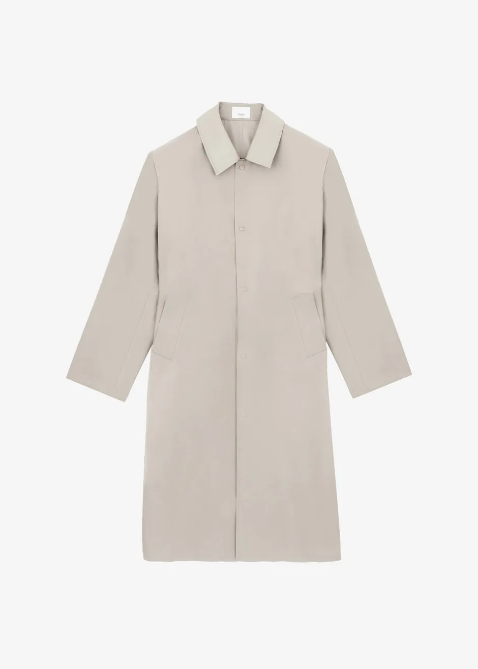 Eddie Statement Shoulder Coat - Oyster can be rewritten as Oyster Eddie Coat with Shoulder Detail for better Google search optim