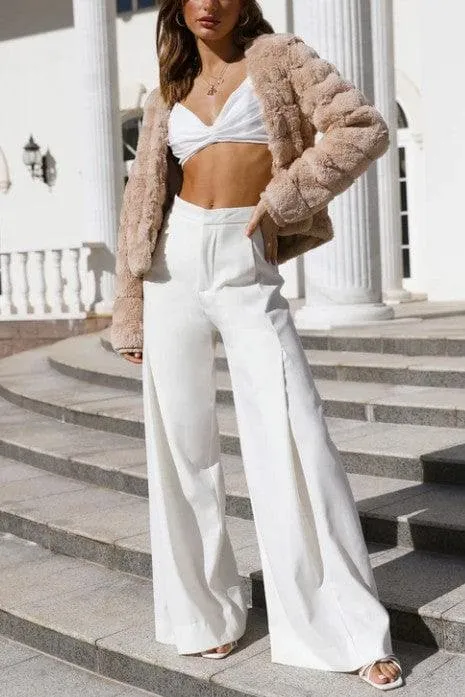 Faux Fur Crop Jacket - ONE AND ONLY COLLECTIVE