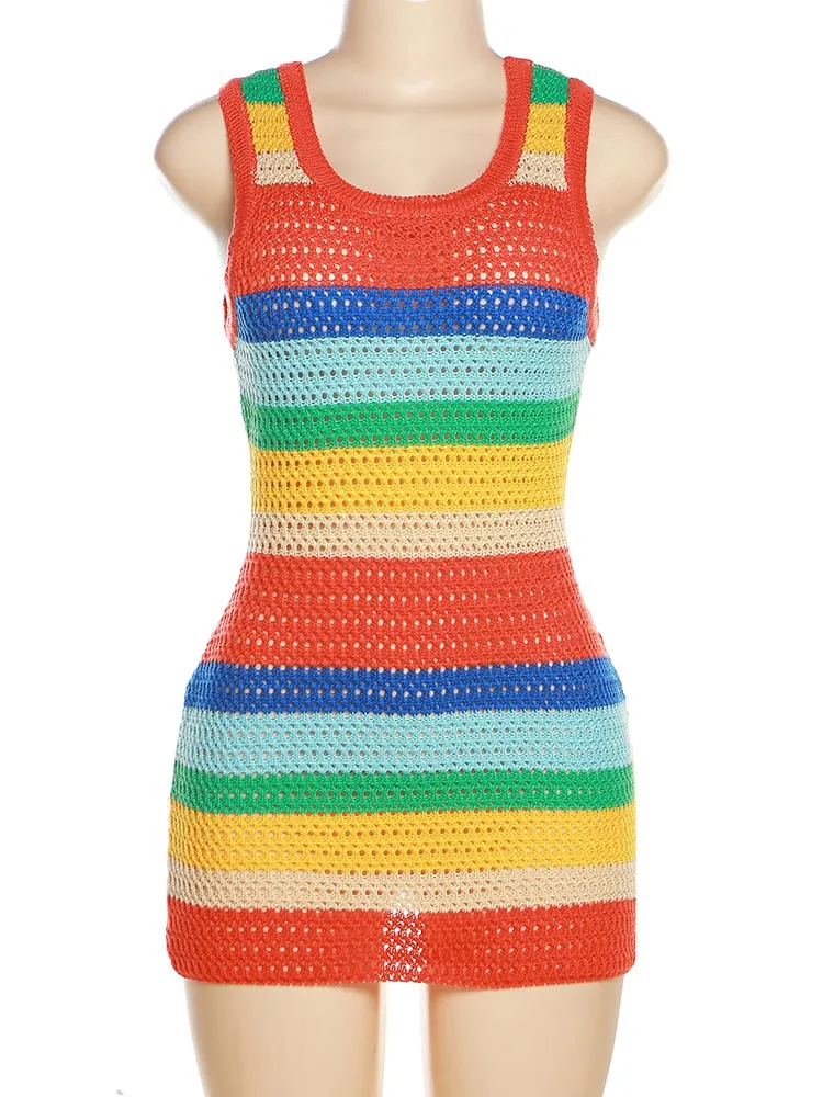 Multicolor Striped Fiji Mini Dress