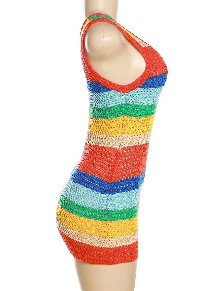 Multicolor Striped Fiji Mini Dress