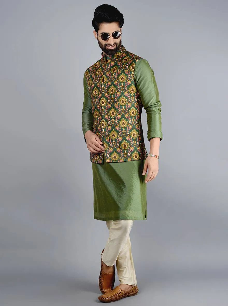 Forest Green Bandhgala Jacket TULA - Buy Online