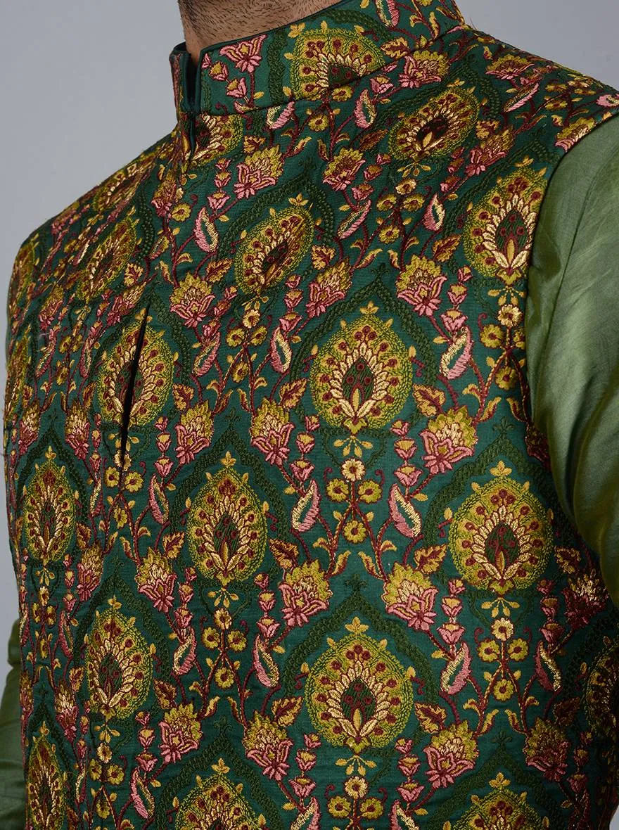 Forest Green Bandhgala Jacket TULA - Buy Online