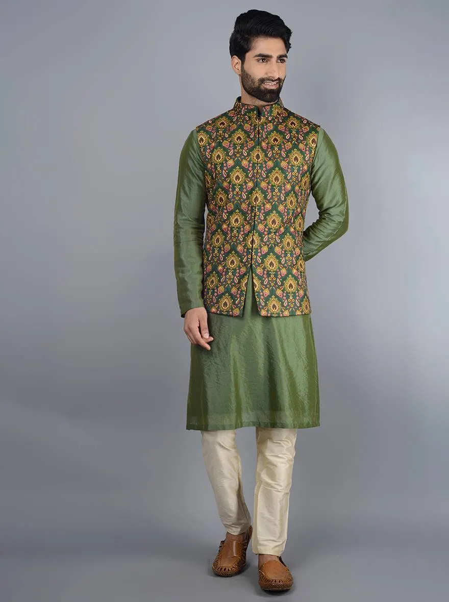 Forest Green Bandhgala Jacket TULA - Buy Online