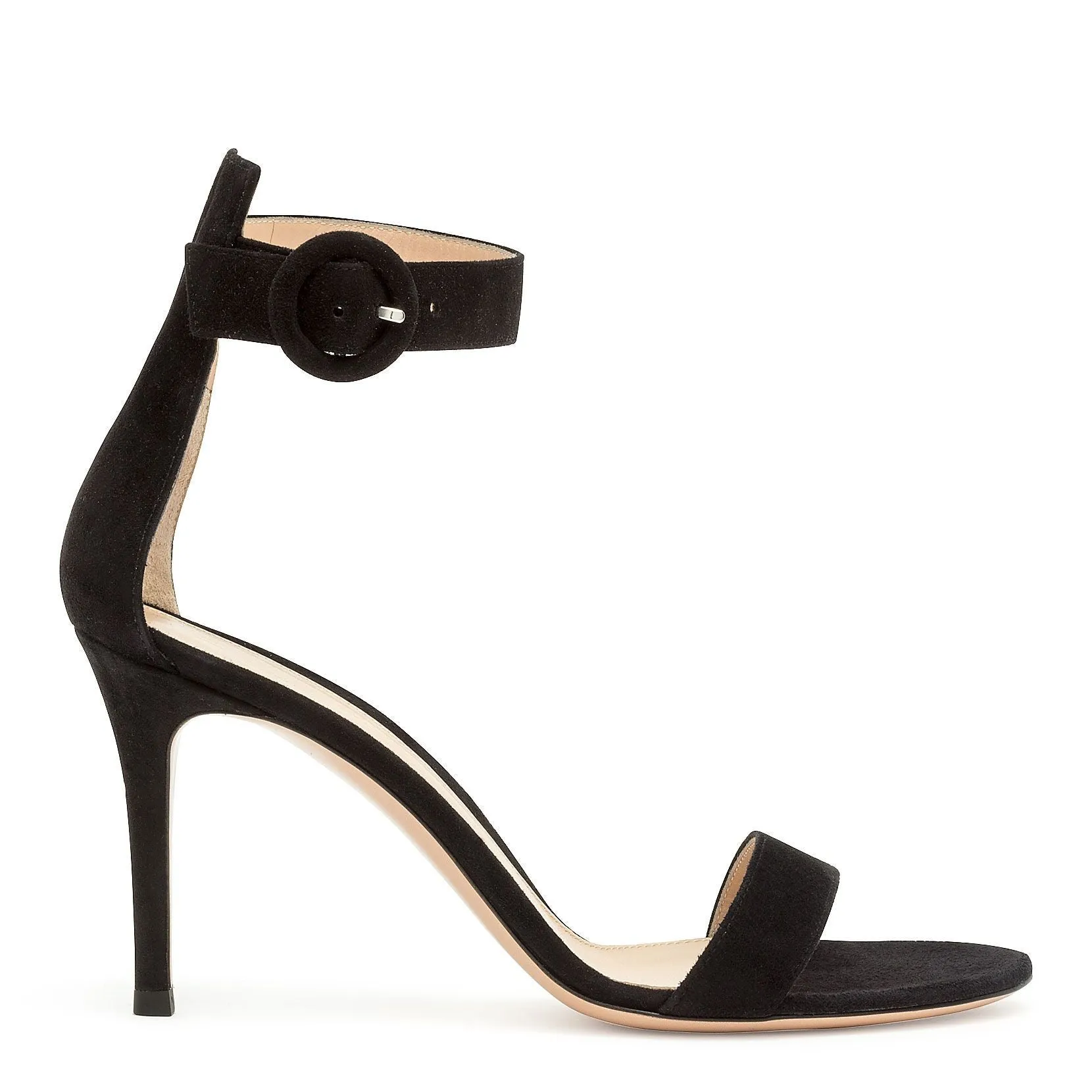 Gianvito Rossi Portofino 85 Black Suede Sandals