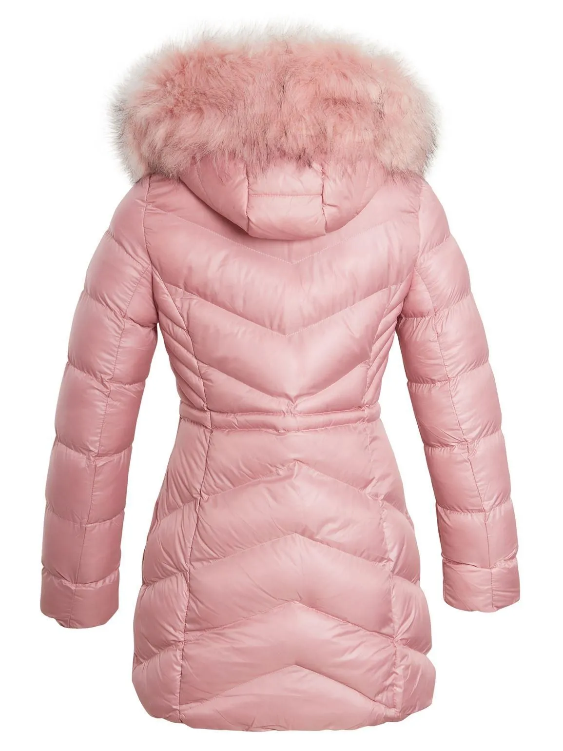 Girls Double Pom Pom Parka Coat, Navy, Pink, Ages 3 to 14 years – Buy Now