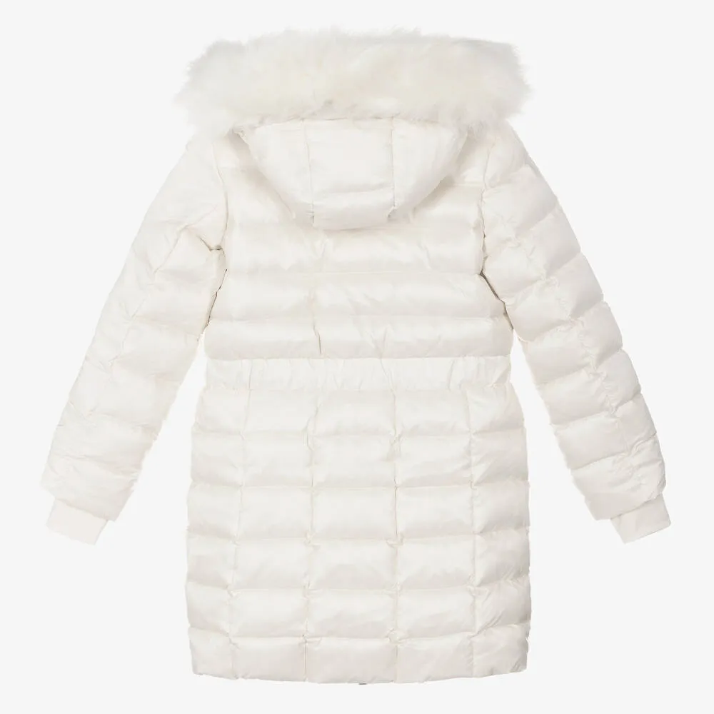 Girls Ivory Down Puffer Jacket