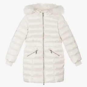 Girls Ivory Down Puffer Jacket