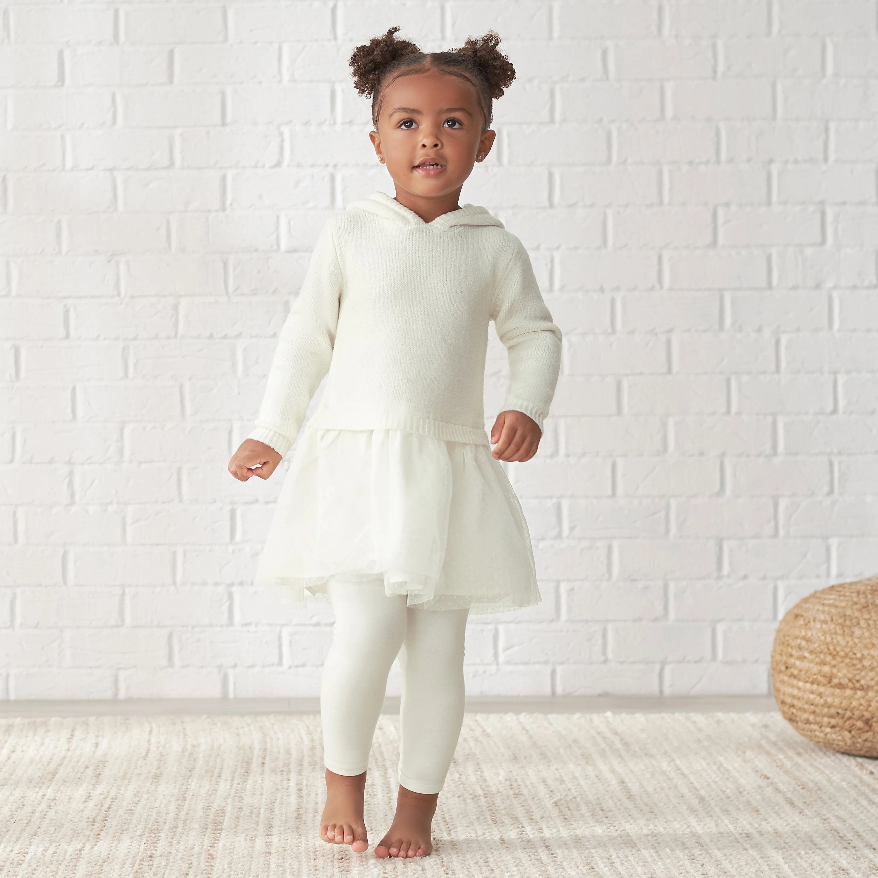 Girls' White Leggings for Infants and Toddlers