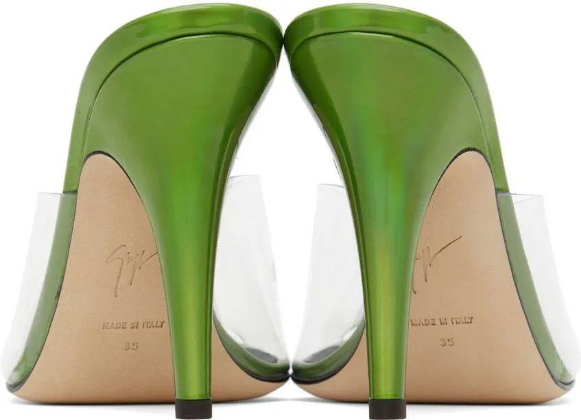 Giuseppe Zanotti Green Curvy 105mm Heeled Sandals