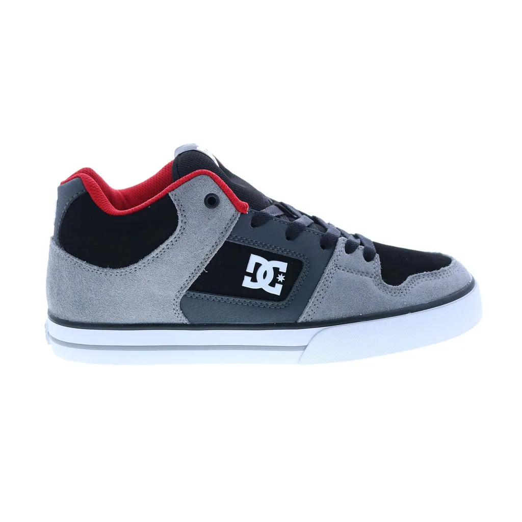 Gray Suede Skate Inspired Sneakers for Men - DC Pure Mid ADYS400082-BYR