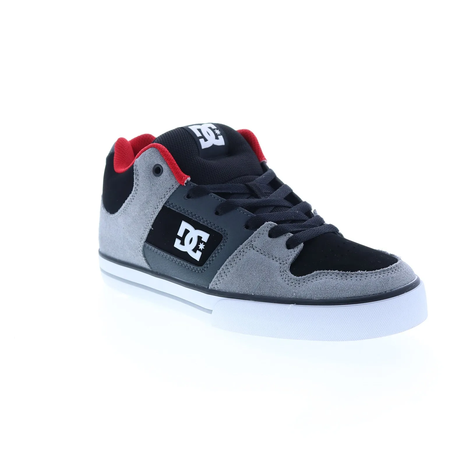 Gray Suede Skate Inspired Sneakers for Men - DC Pure Mid ADYS400082-BYR