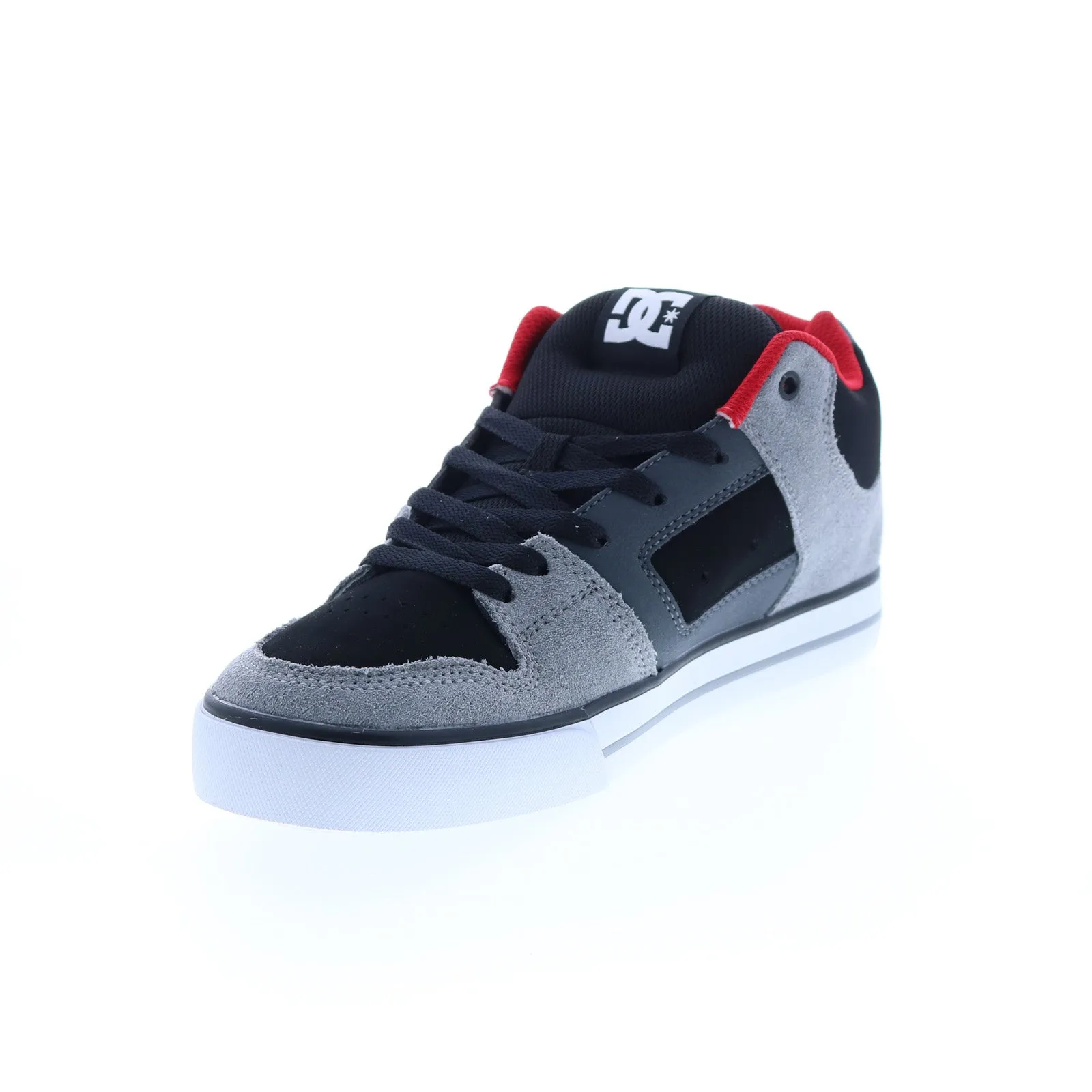 Gray Suede Skate Inspired Sneakers for Men - DC Pure Mid ADYS400082-BYR