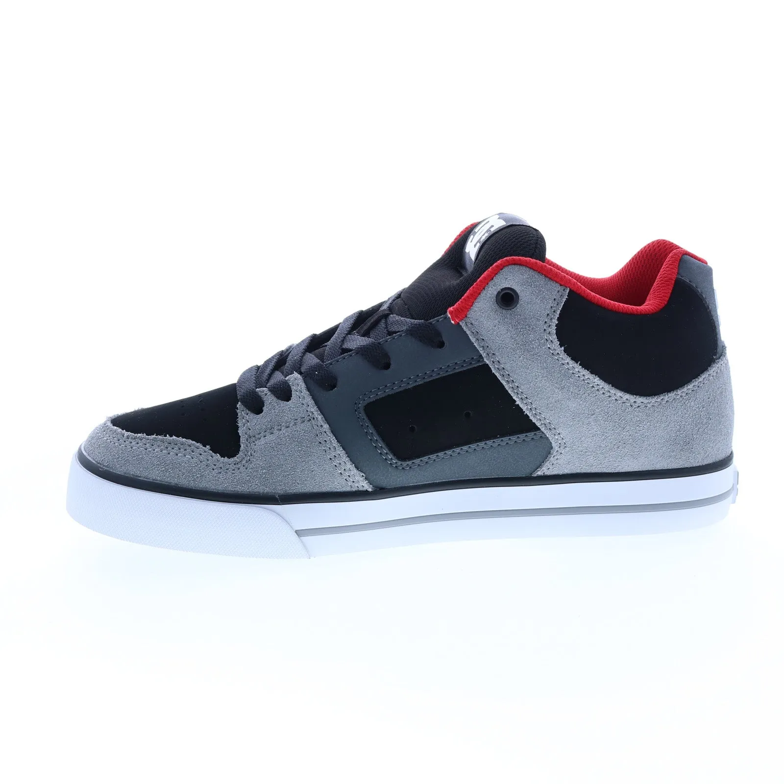 Gray Suede Skate Inspired Sneakers for Men - DC Pure Mid ADYS400082-BYR