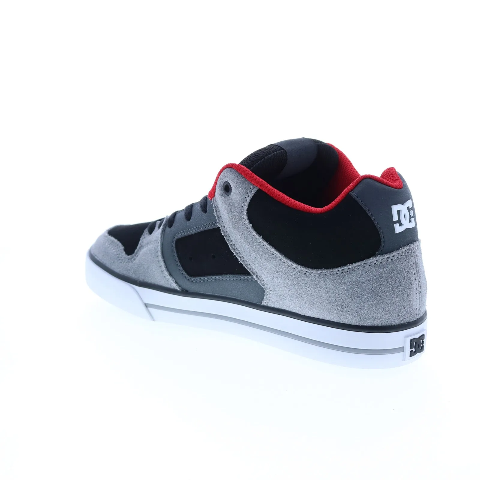 Gray Suede Skate Inspired Sneakers for Men - DC Pure Mid ADYS400082-BYR