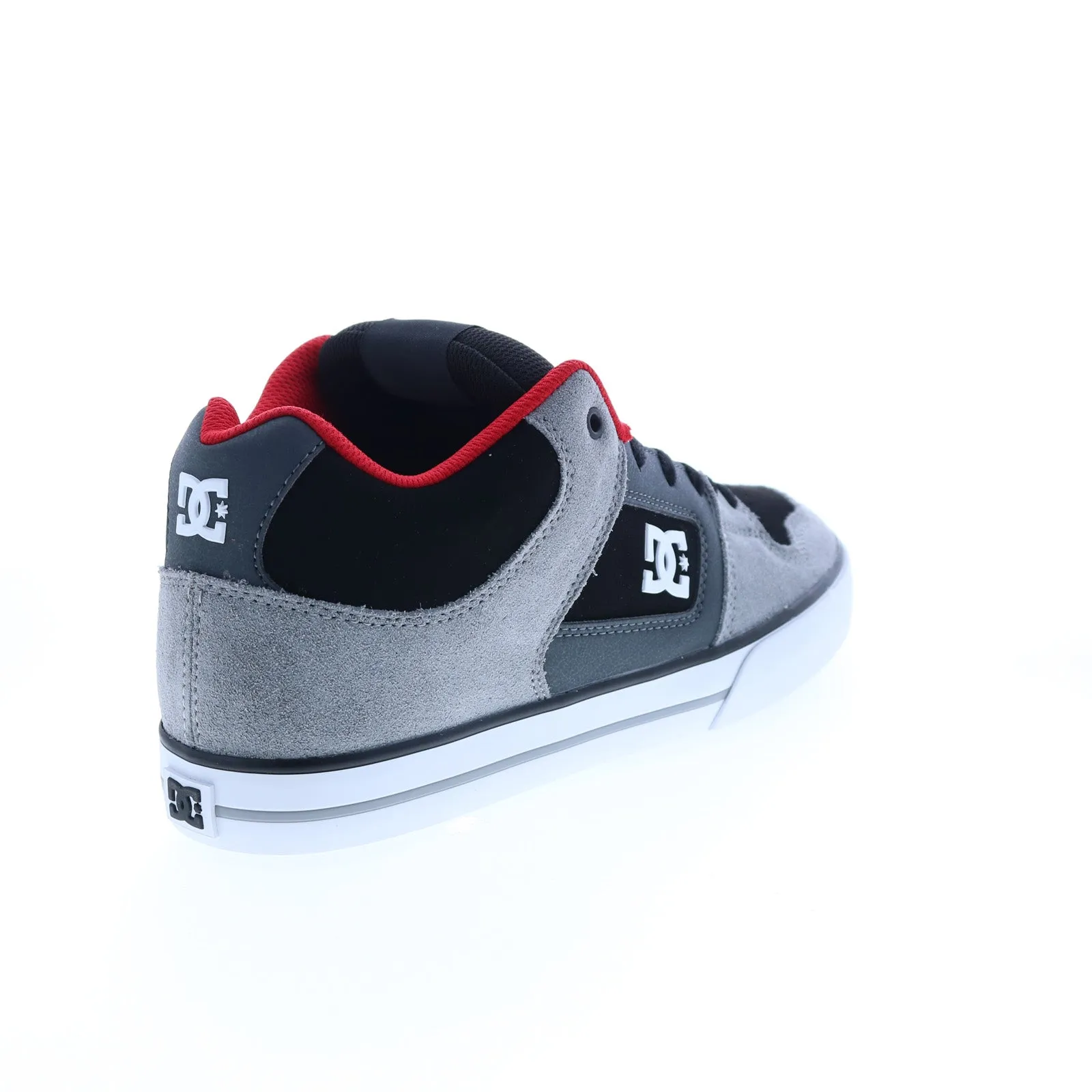 Gray Suede Skate Inspired Sneakers for Men - DC Pure Mid ADYS400082-BYR