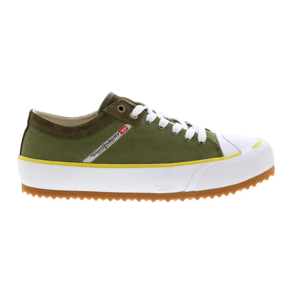 Green Diesel S-Principia Low Canvas Lace Up Lifestyle Sneakers