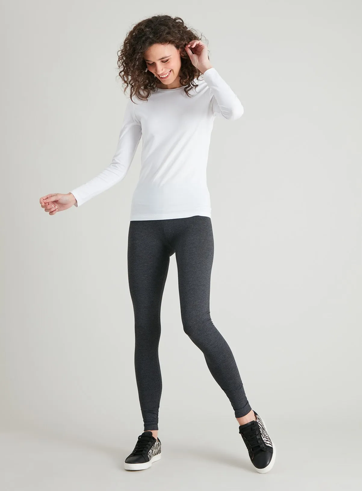 Grey Marl Soft Touch Leggings 8L for Sale Online by Tu