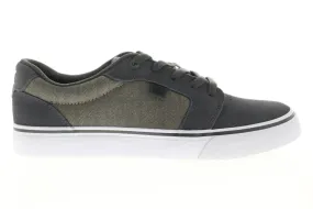 Grey Suede Low Top Skate Sneakers Shoes for Men by DC Anvil ADYS300147