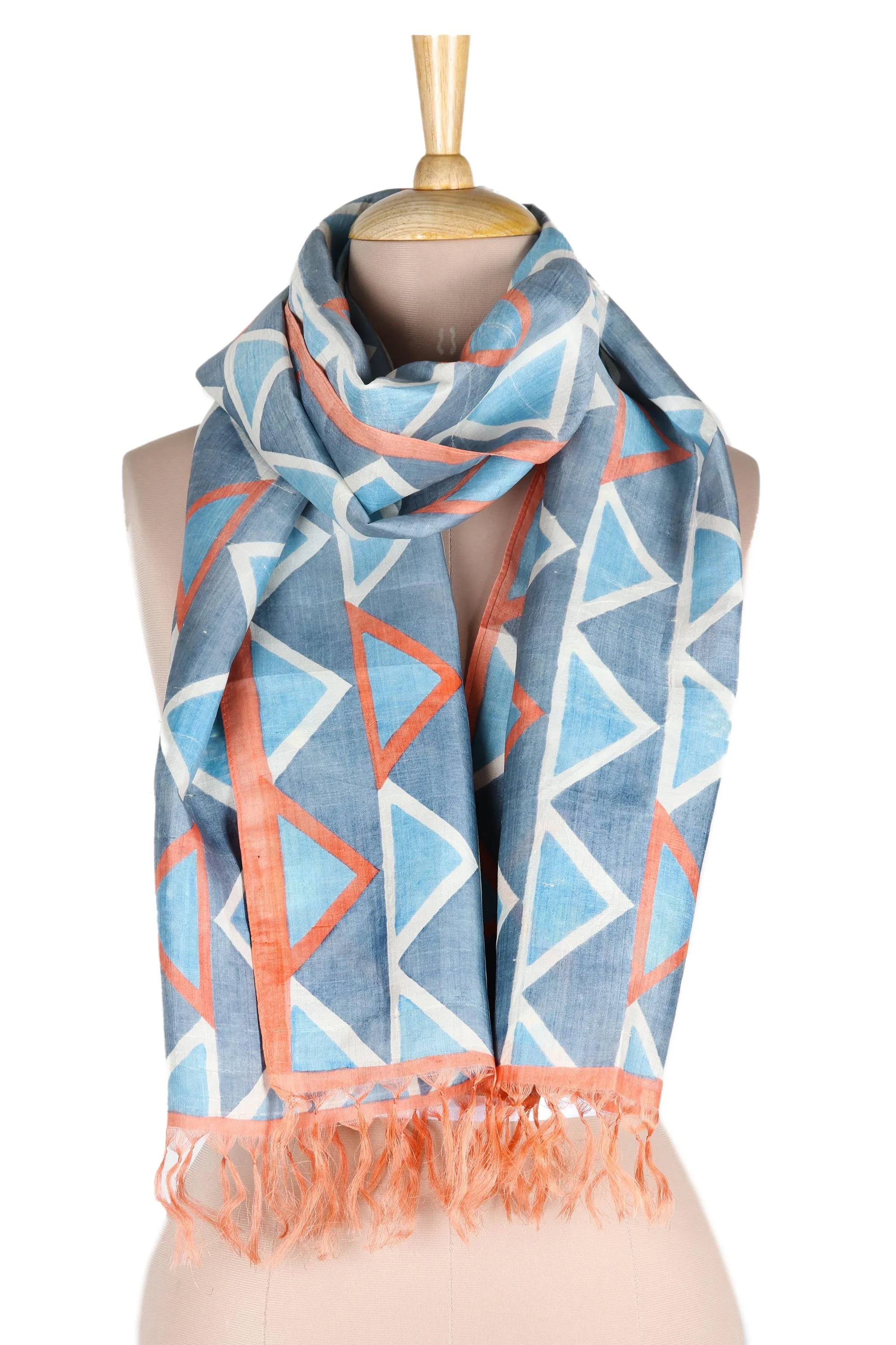 Hand Painted Silk Scarf - Hill Symphony Hand Woven