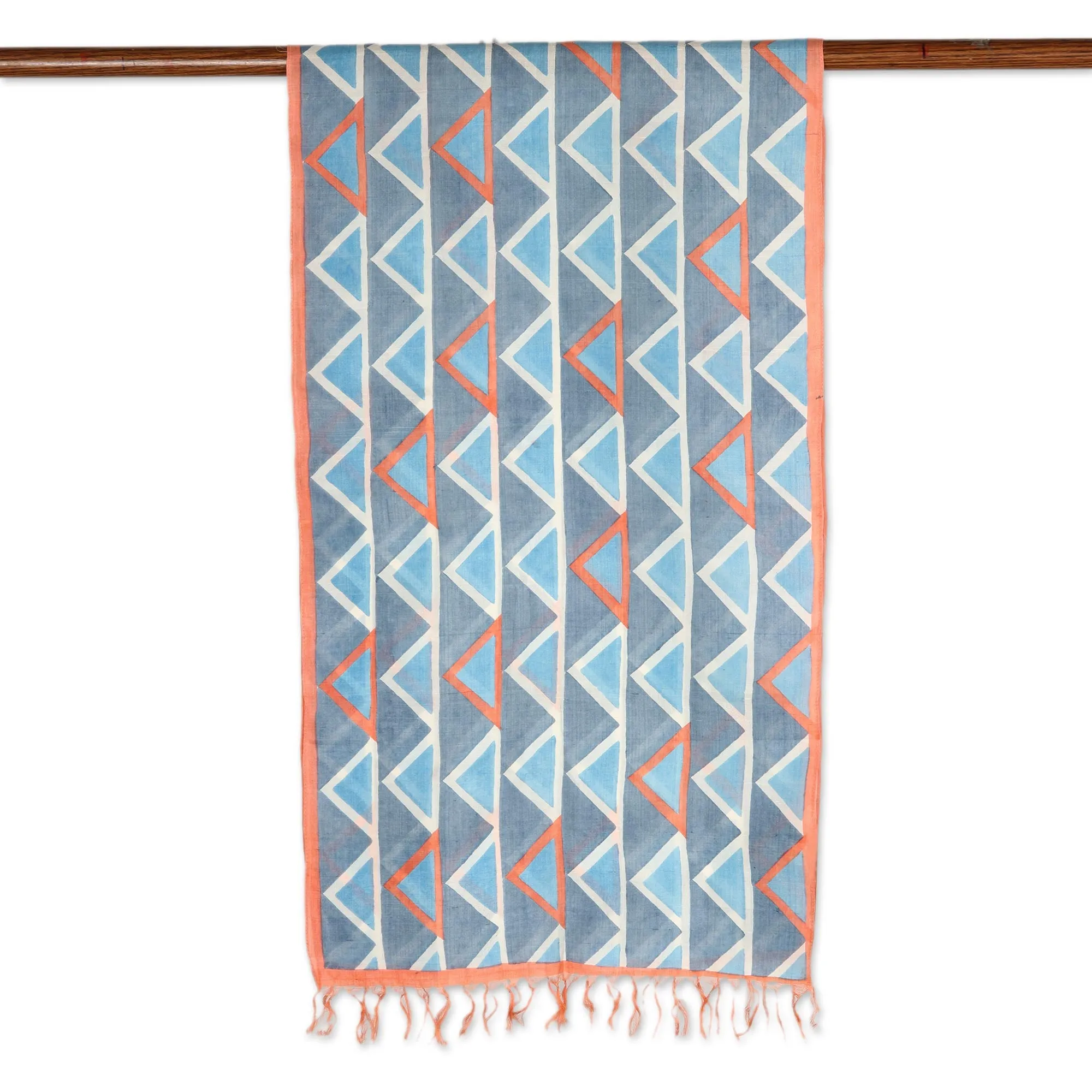 Hand Painted Silk Scarf - Hill Symphony Hand Woven