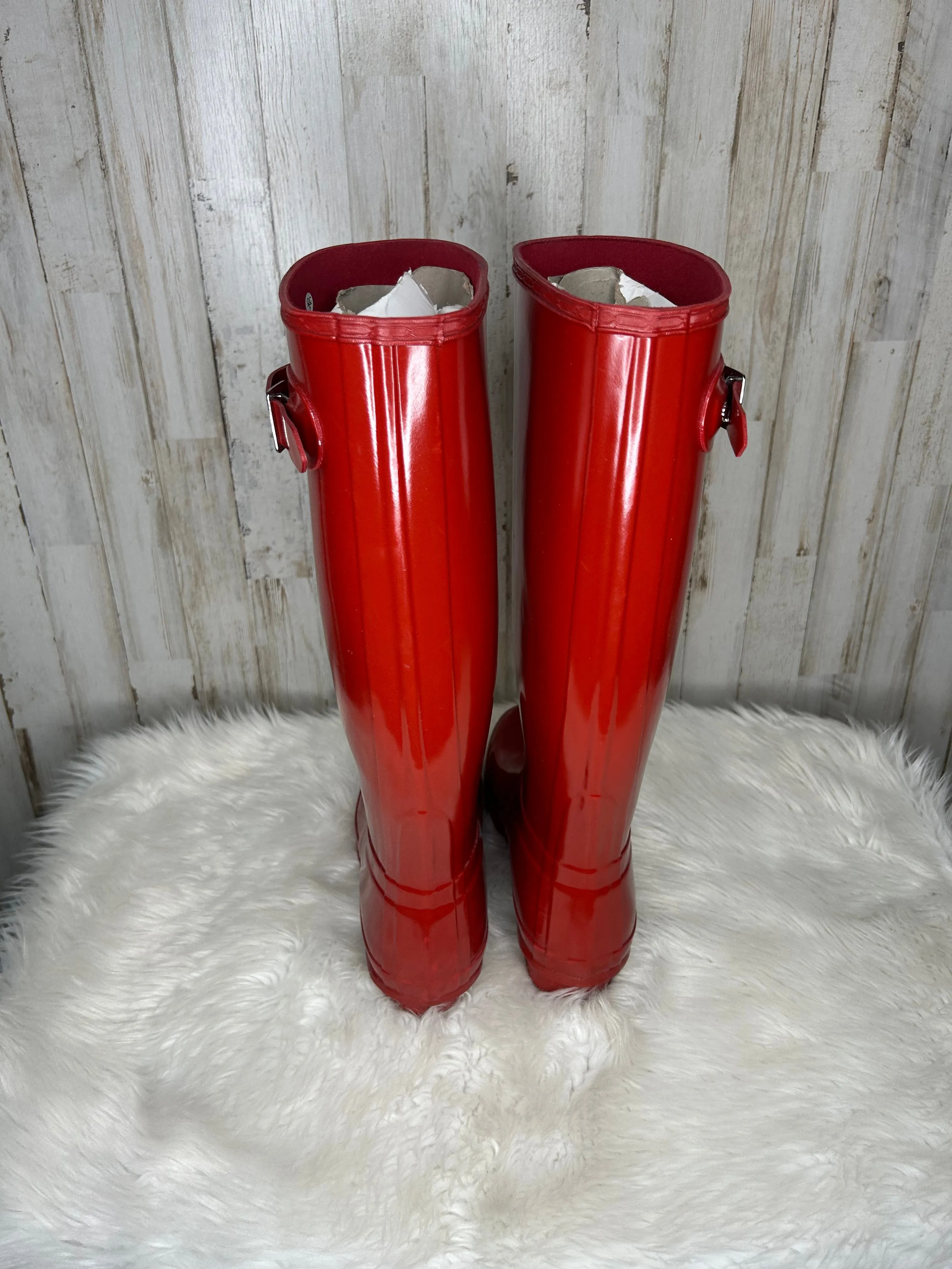 Hunter Knee-High Flat Boots in Size 8