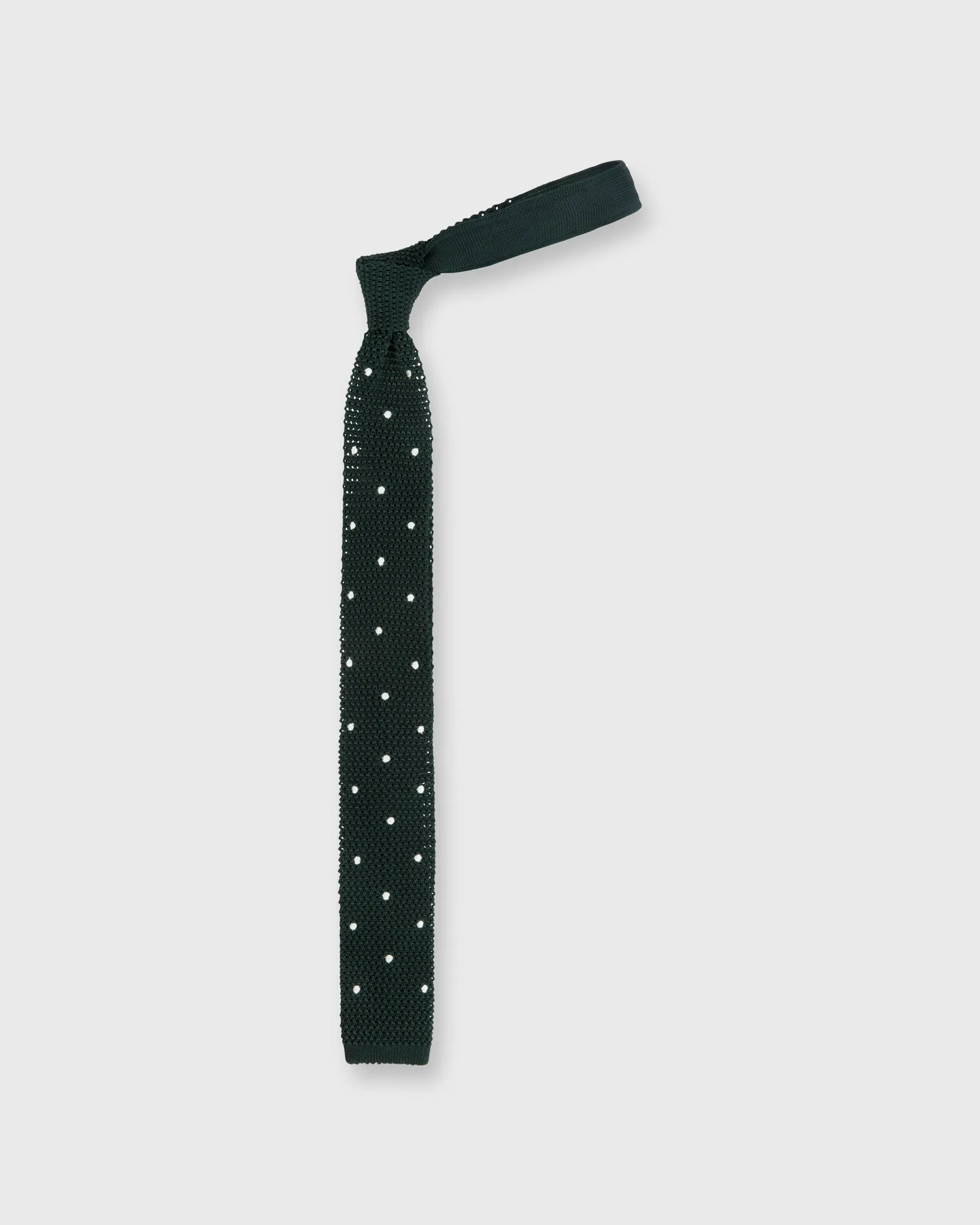 Hunter White Dot Silk Knit Tie