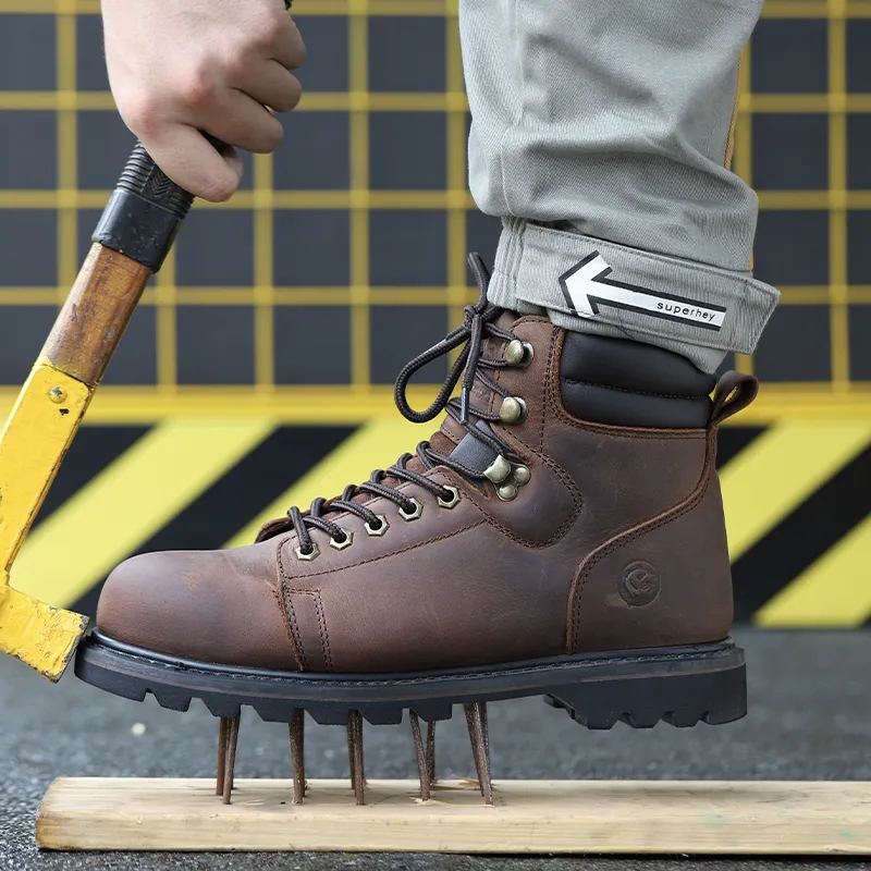 Industrial Steel Toe Work Boots for Urban Environments