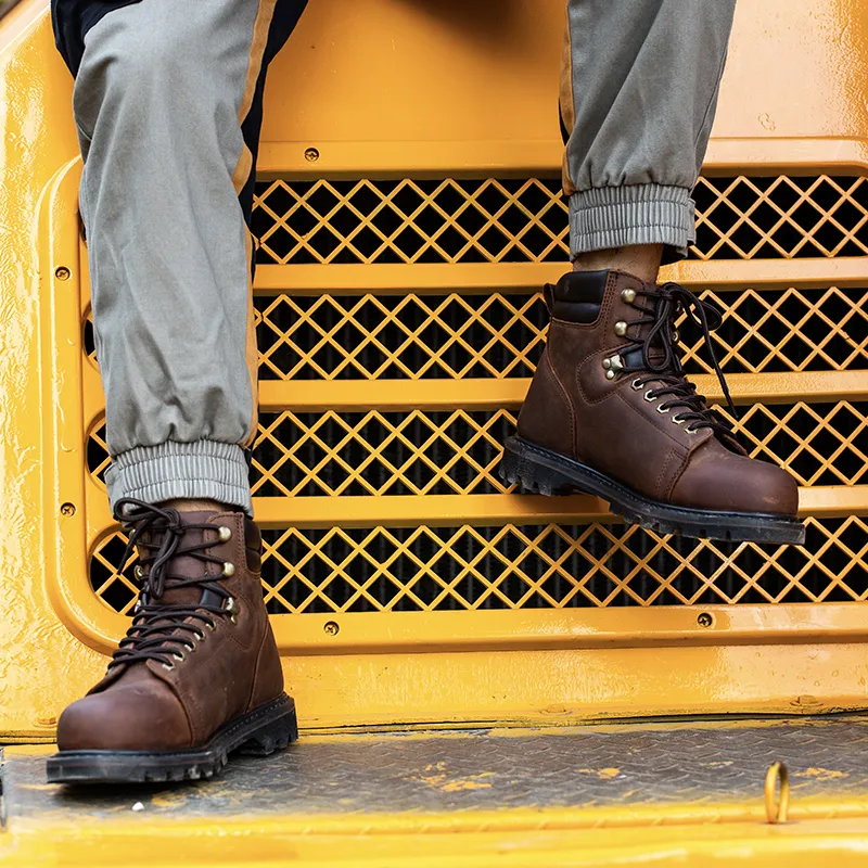 Industrial Steel Toe Work Boots for Urban Environments