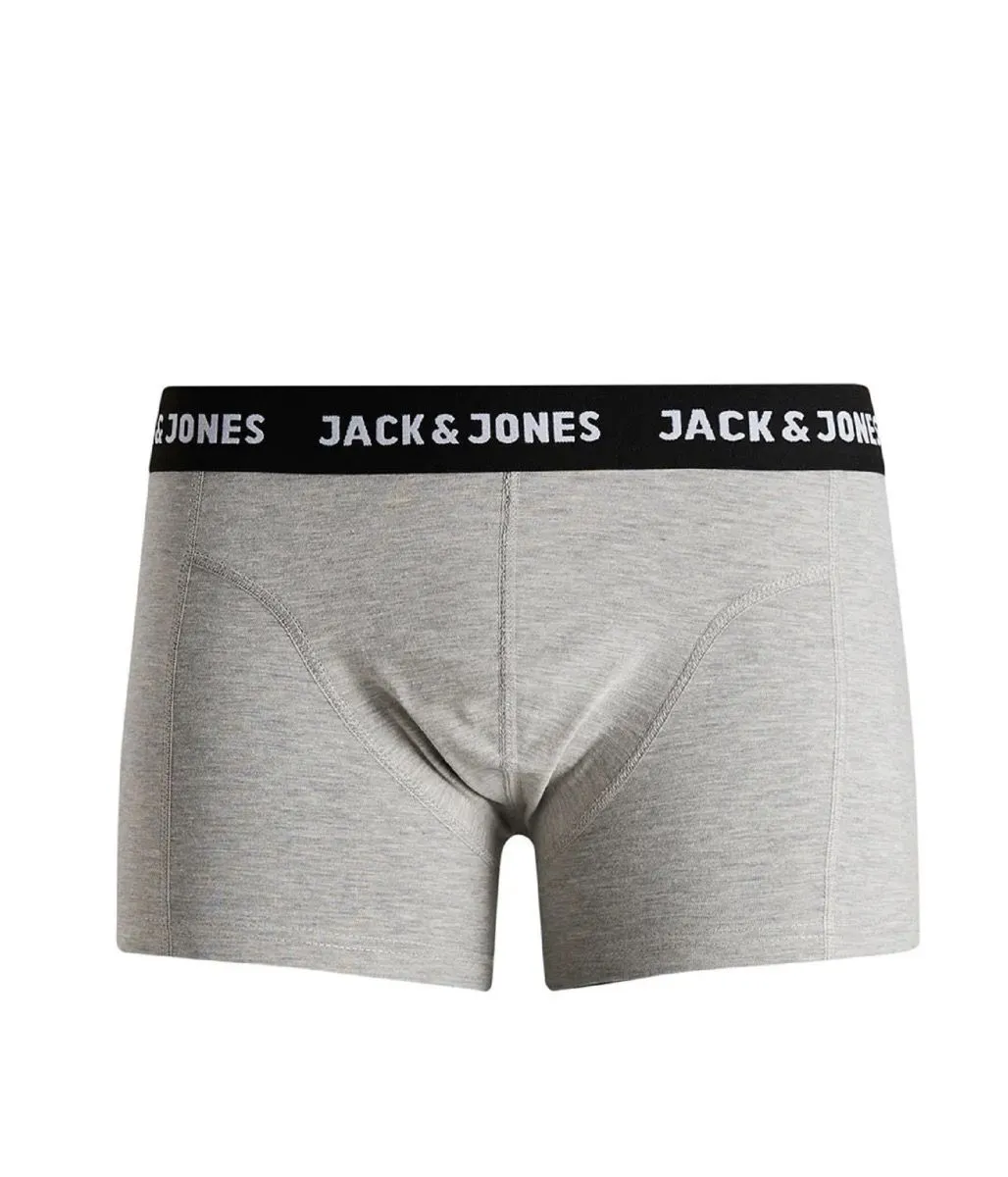 Black Blue Grey Jack & Jones Anthony 3-Pack Trunks Shorts