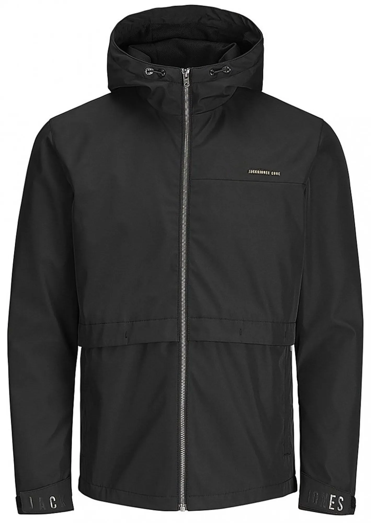 Jack and Jones Core Enzo Sporty Hooded Jacket Black