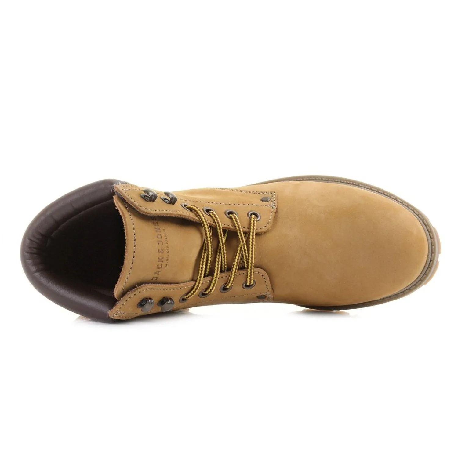 Jack and Jones Nubuck Stoke Leather Boots Honey