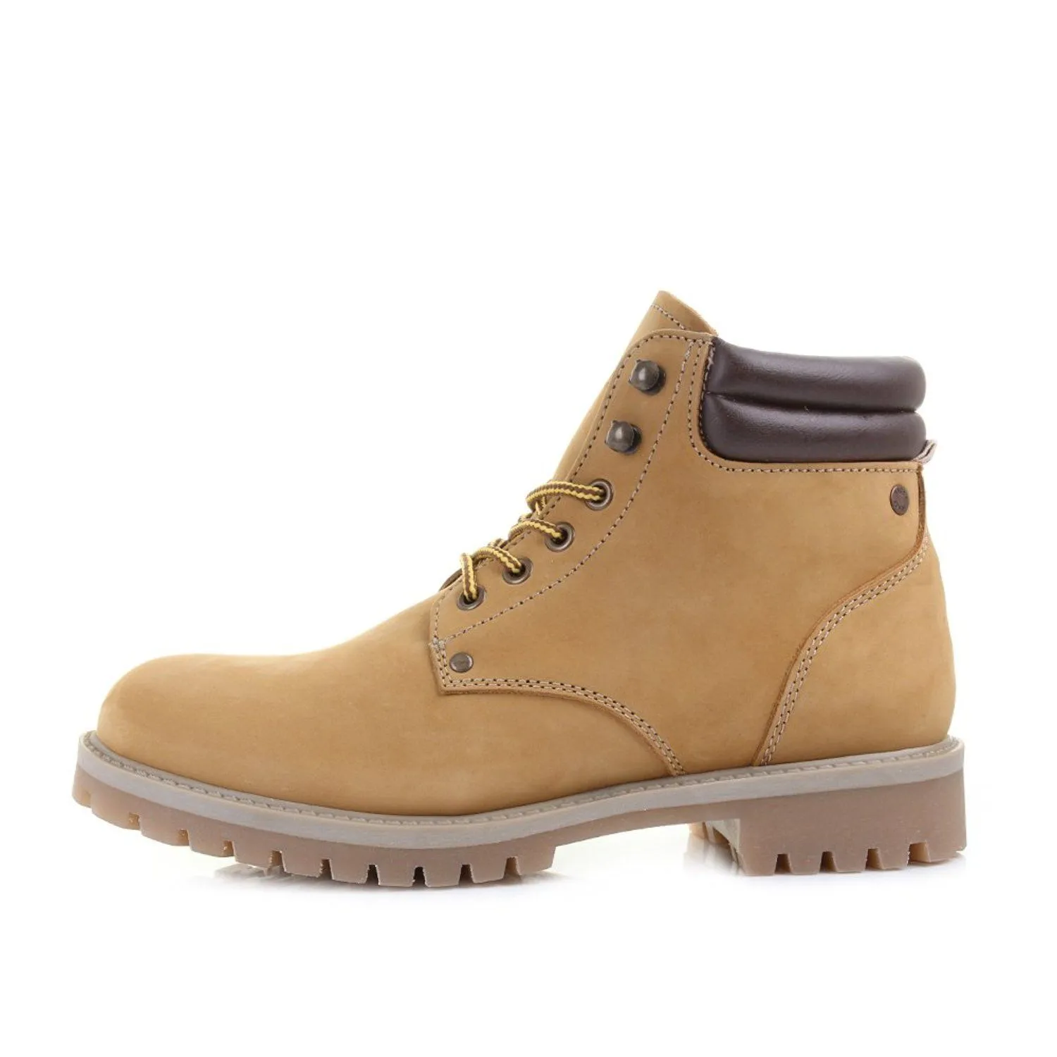 Jack and Jones Nubuck Stoke Leather Boots Honey