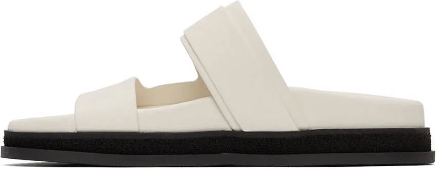 Jimmy Choo White Marga Flat Sandals for Women