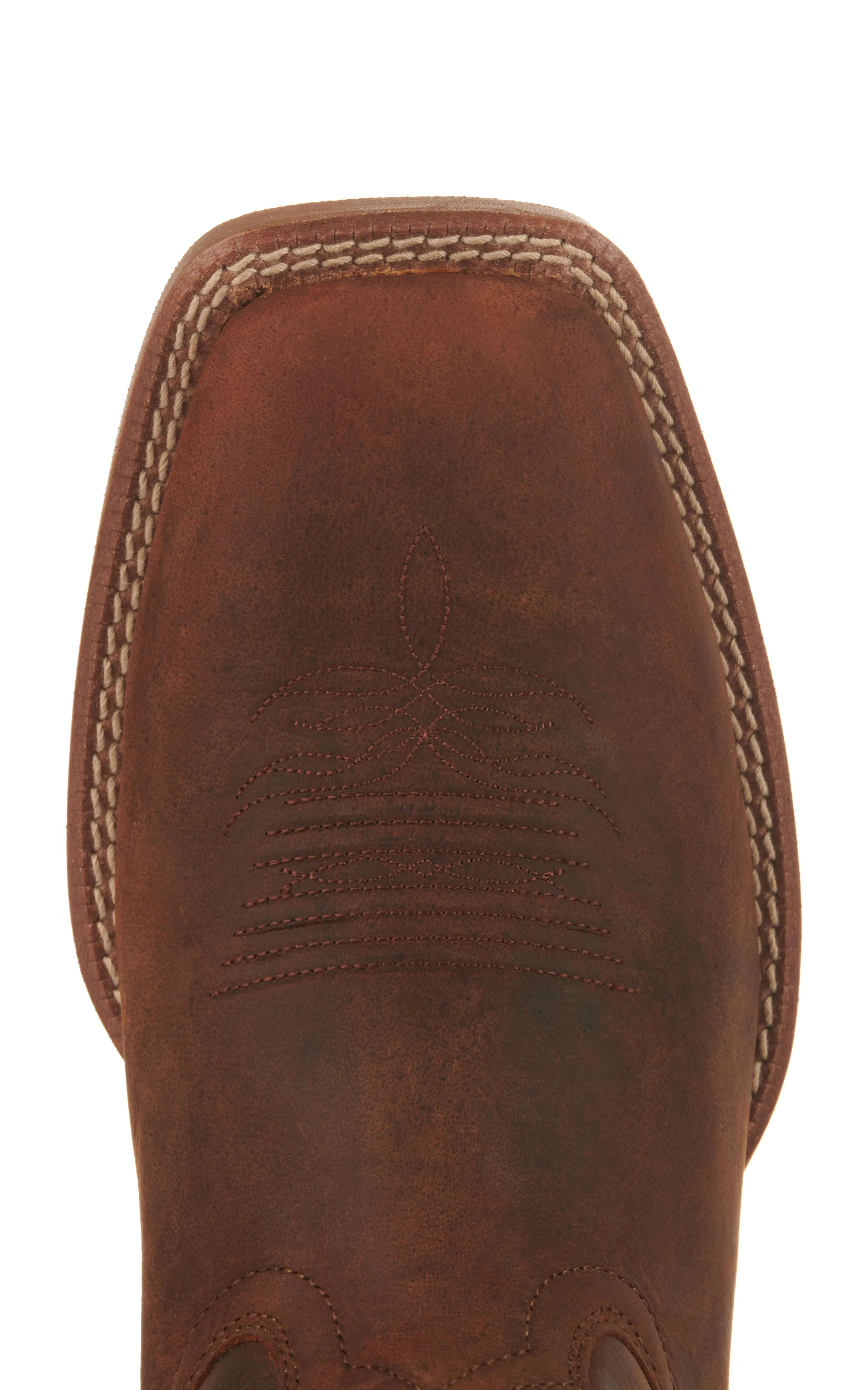 Justin Stampede Dark Brown Wide Square Toe Cowboy Boots for Men