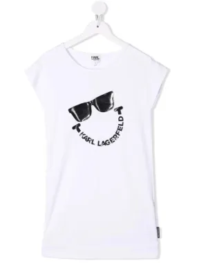 Karl Lagerfeld Smiley White Dress