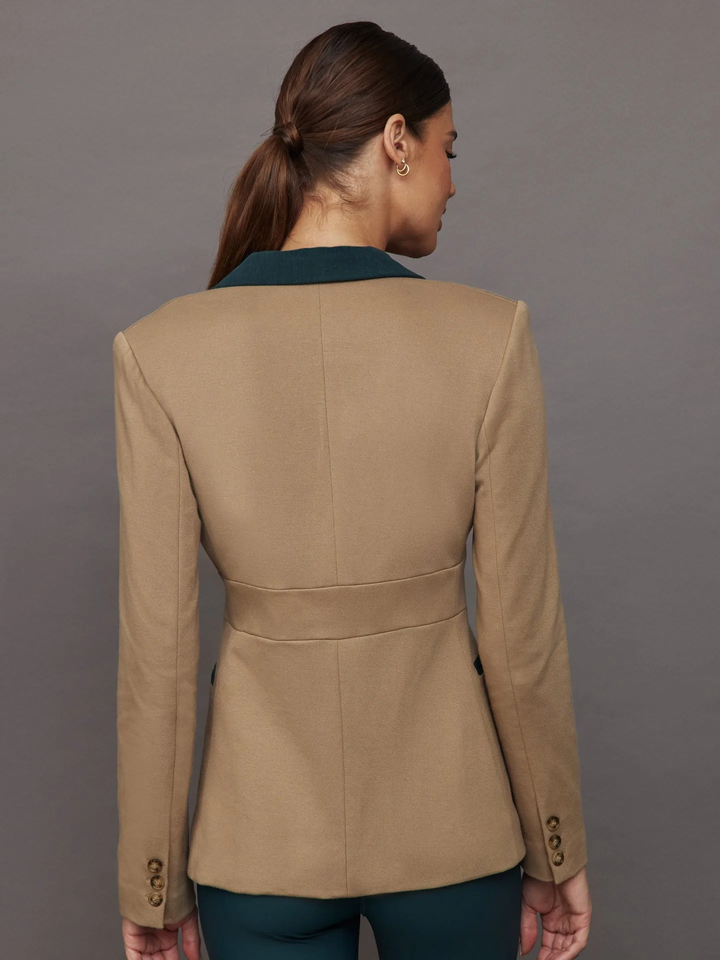 Khaki Ponderosa Pine Slim Belted Blazer - Shop Now