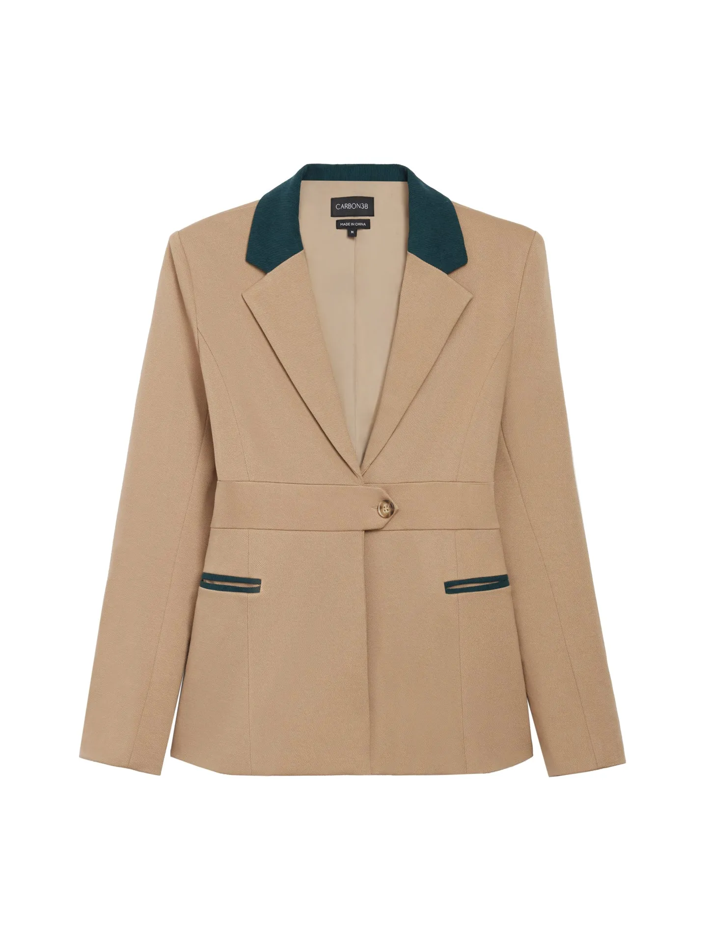 Khaki Ponderosa Pine Slim Belted Blazer - Shop Now