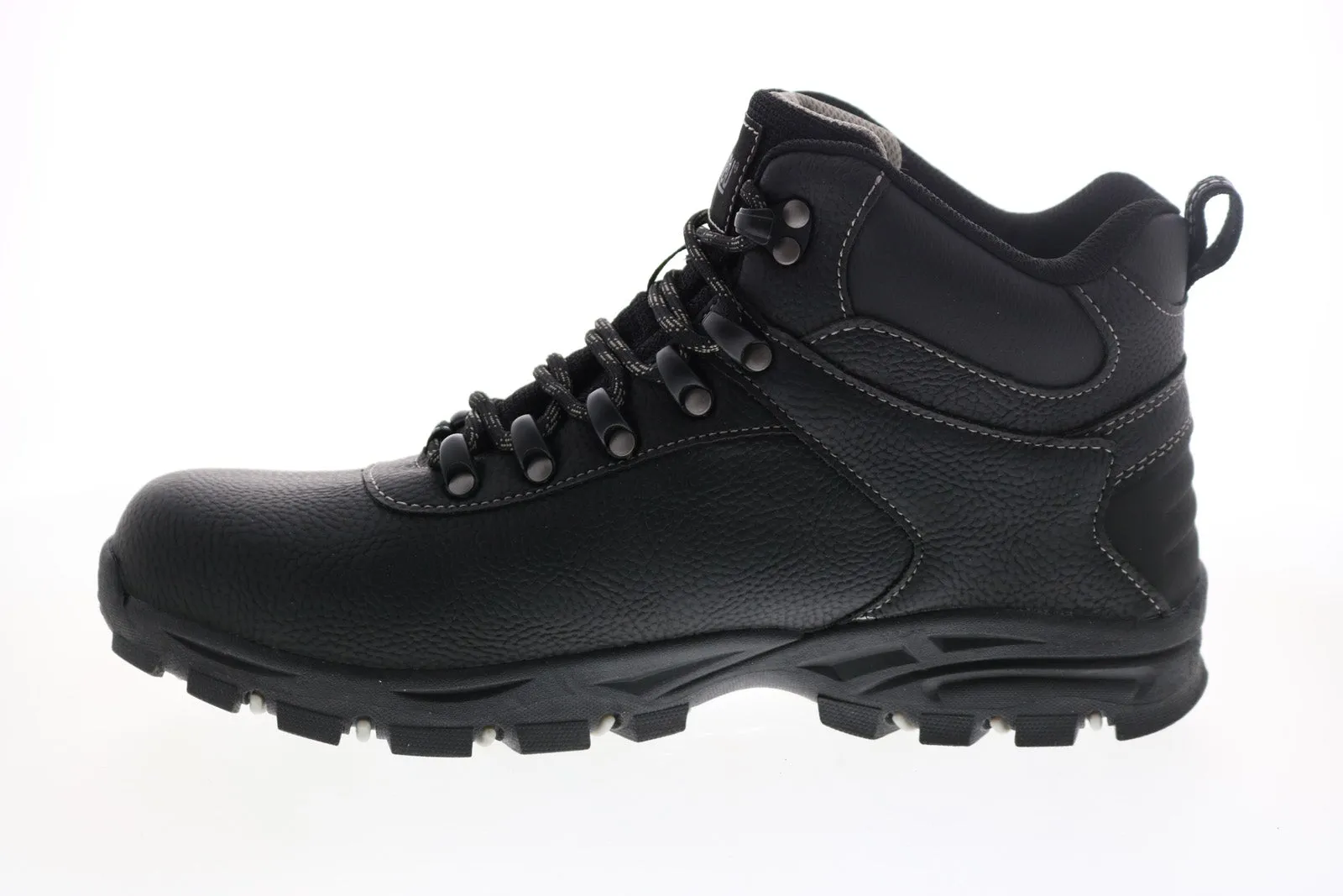 Khombu hiking boots - men's black synthetic lace up boots.