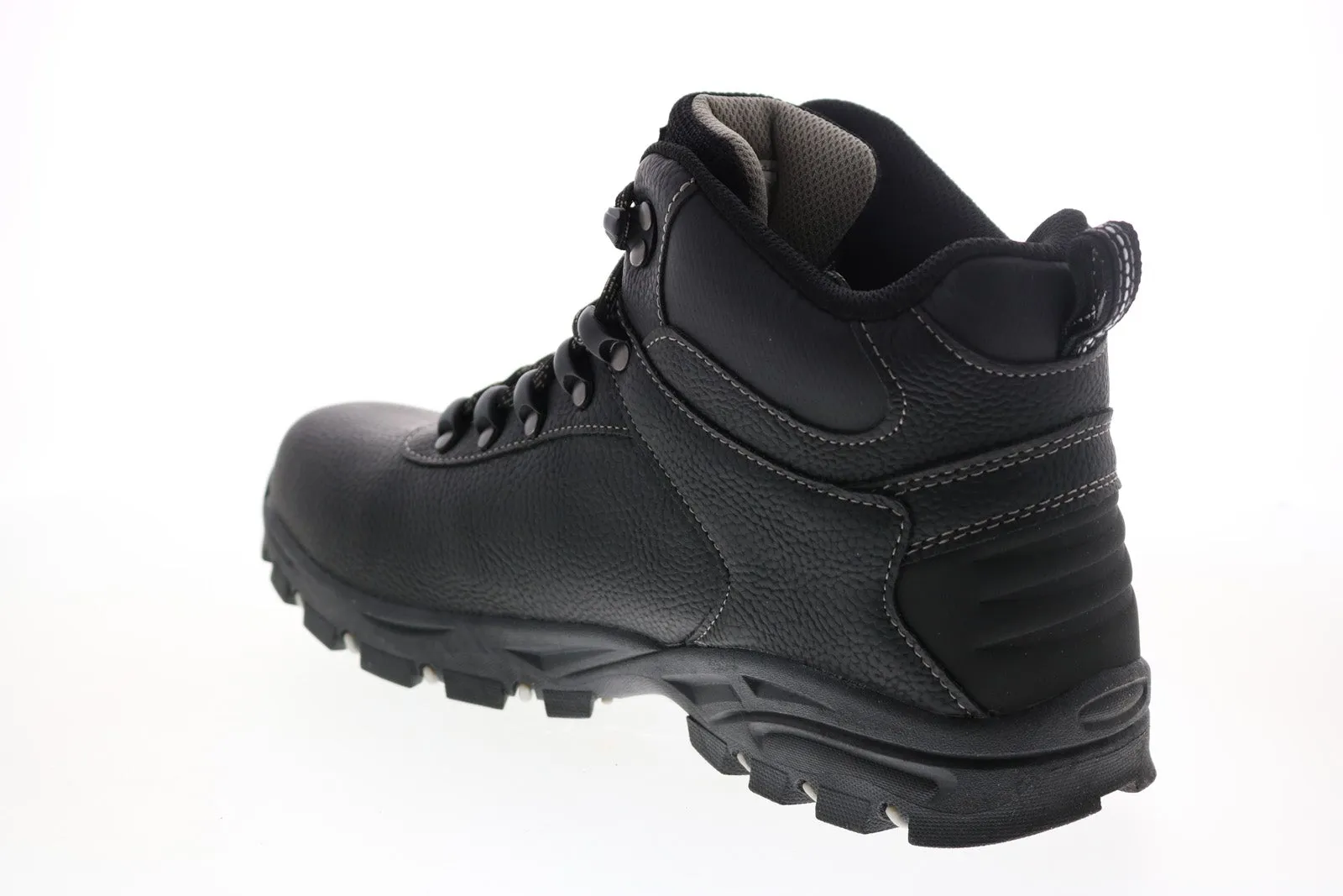 Khombu hiking boots - men's black synthetic lace up boots.