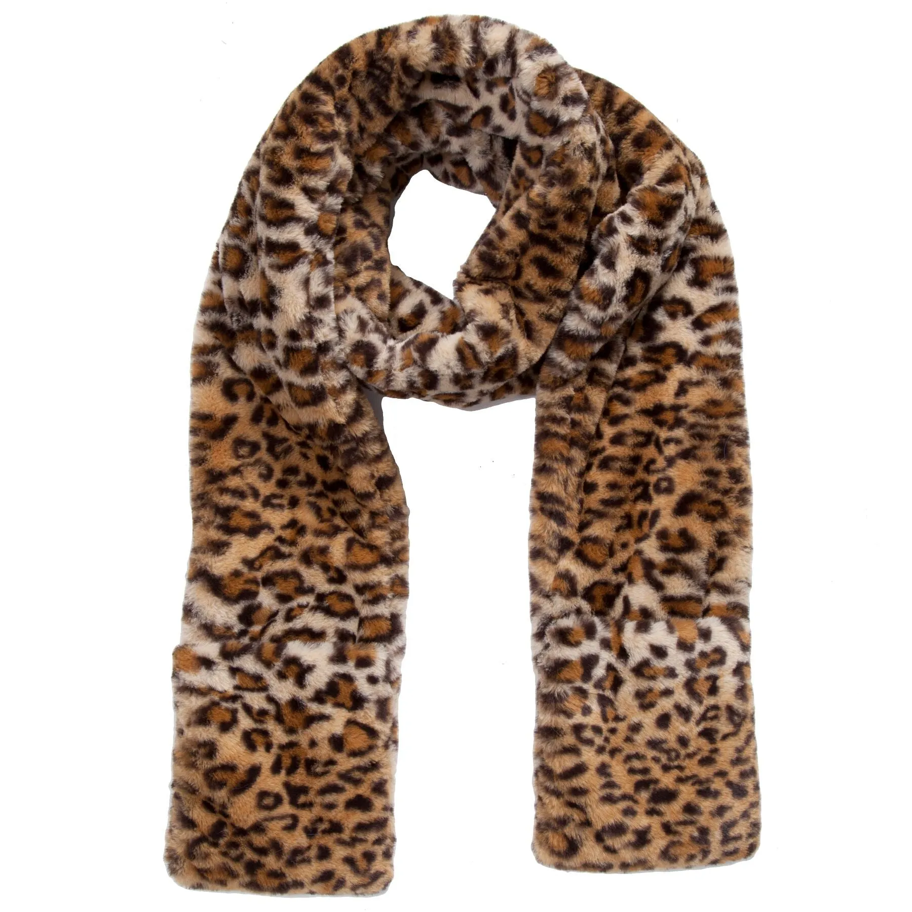 Leopard Print and Black Scarf