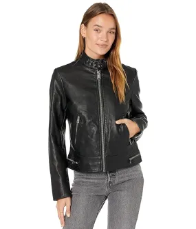 Levi's Women's Faux Leather Buckle Racer Jacket